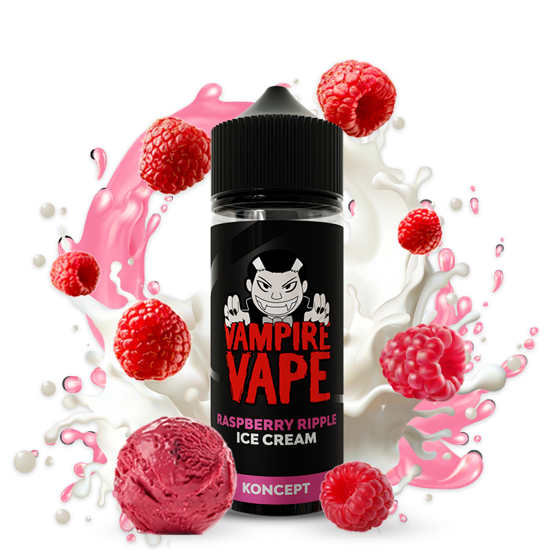 Raspberry Ripple Ice Cream 100ml - Vampire Vape - 0mg