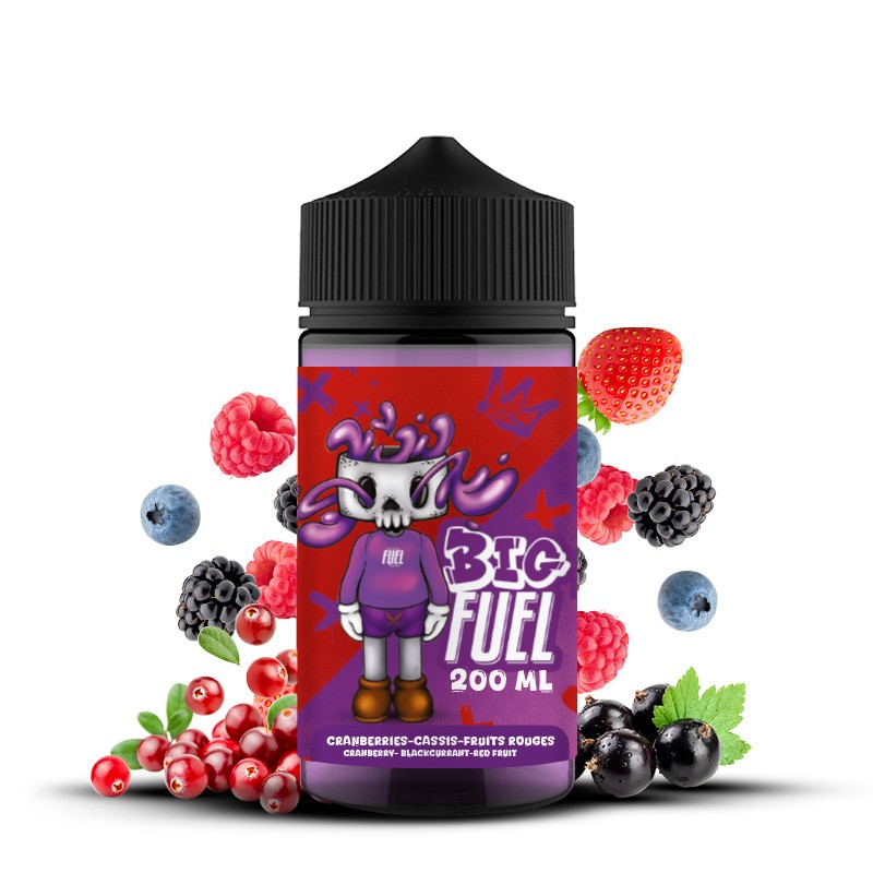 Cranberries - Cassis - Fruits rouges 200ml 0mg - BIG FUEL - Maison Fuel