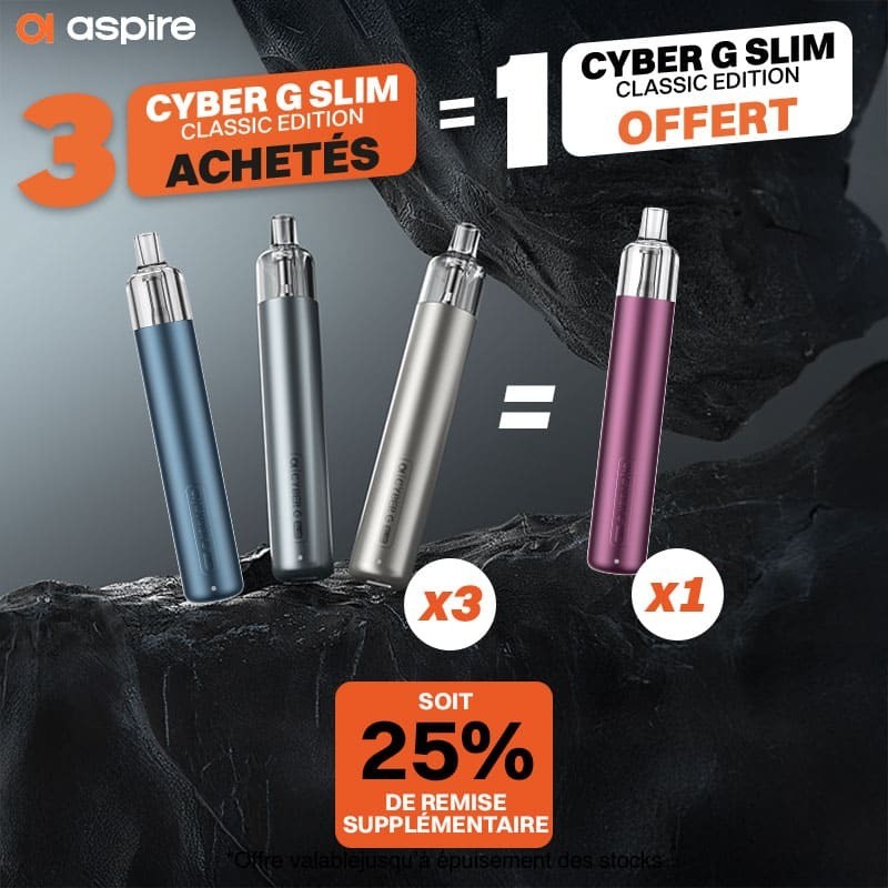 Cyber G Slim 1200mAh - metal - New Colors - Aspire