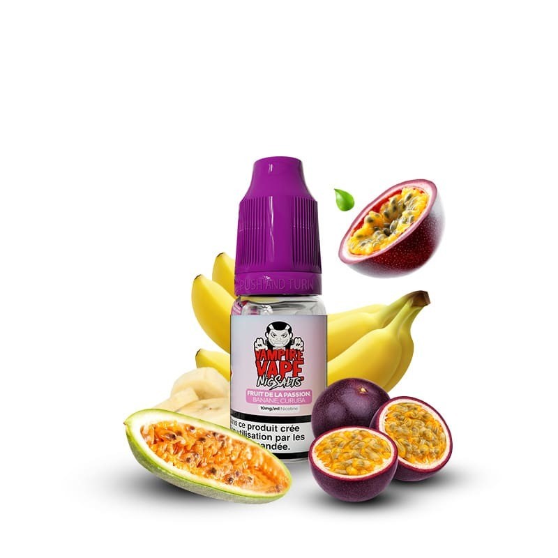 Fruit de la passion Banane Curuba 10ml - NicSalts - Vampire Vapes